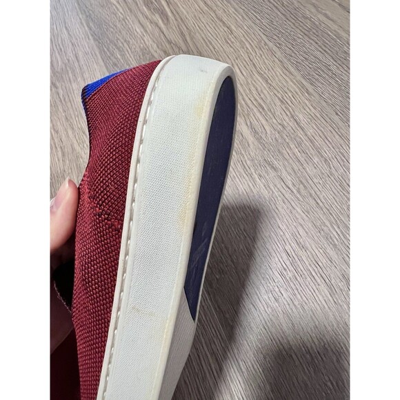 Rothy's Sneakers Womens Size 8 Garnet Red Slip-On Beach Resort Cruise Vacation - Picture 8 of 10